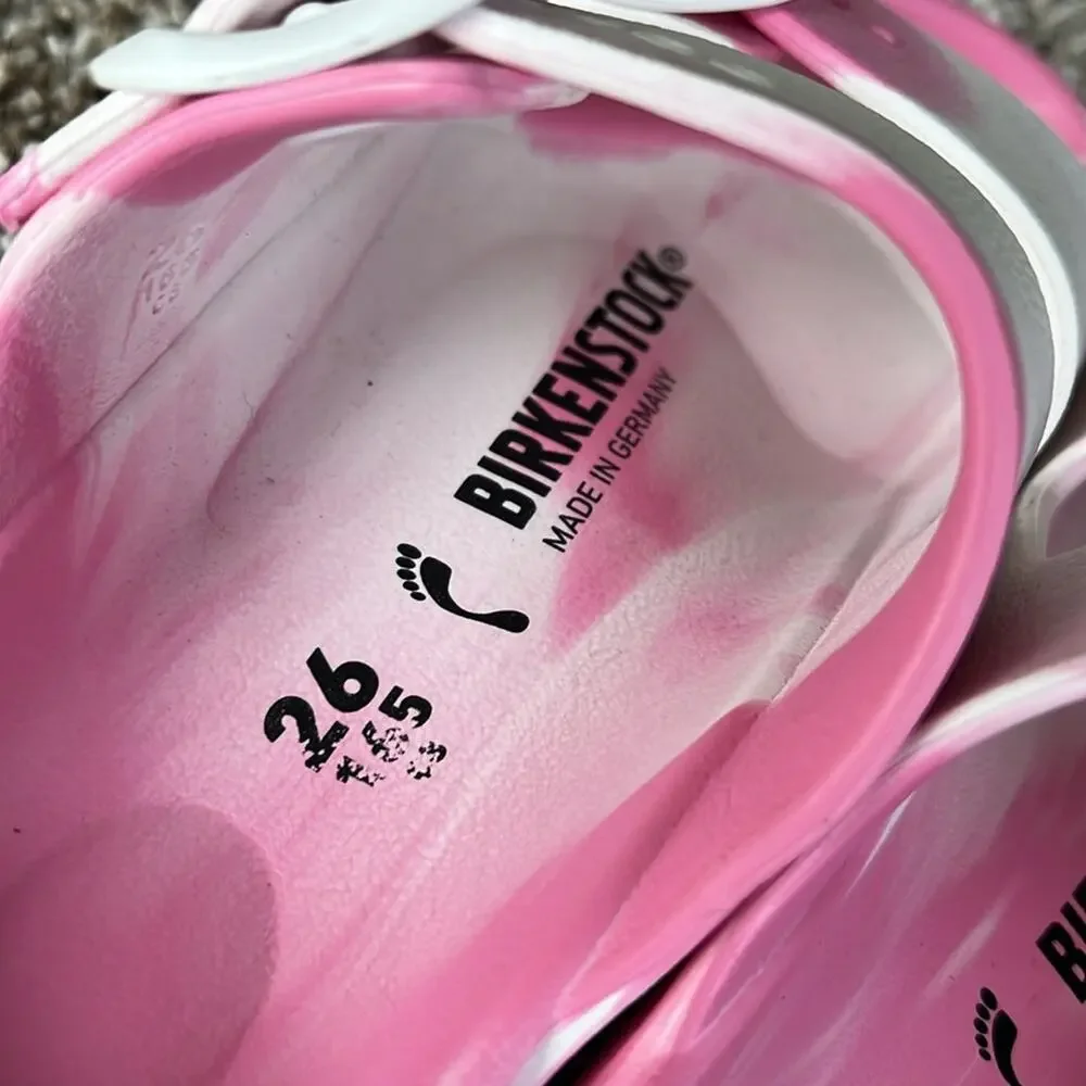 Birkenstock Kids Arizona EVA Sandals in Multi Pink White Tie Dye
